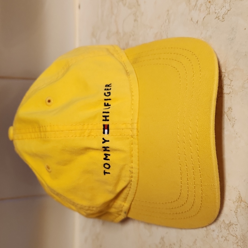 Tommy Hilfiger Yellow Spellout Logo Adjustable Hat